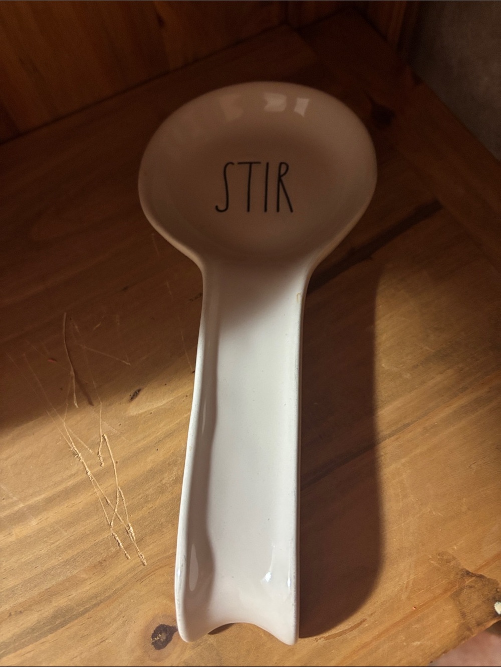 Rae Dunn White Ceramic Spoon Rest - STIR